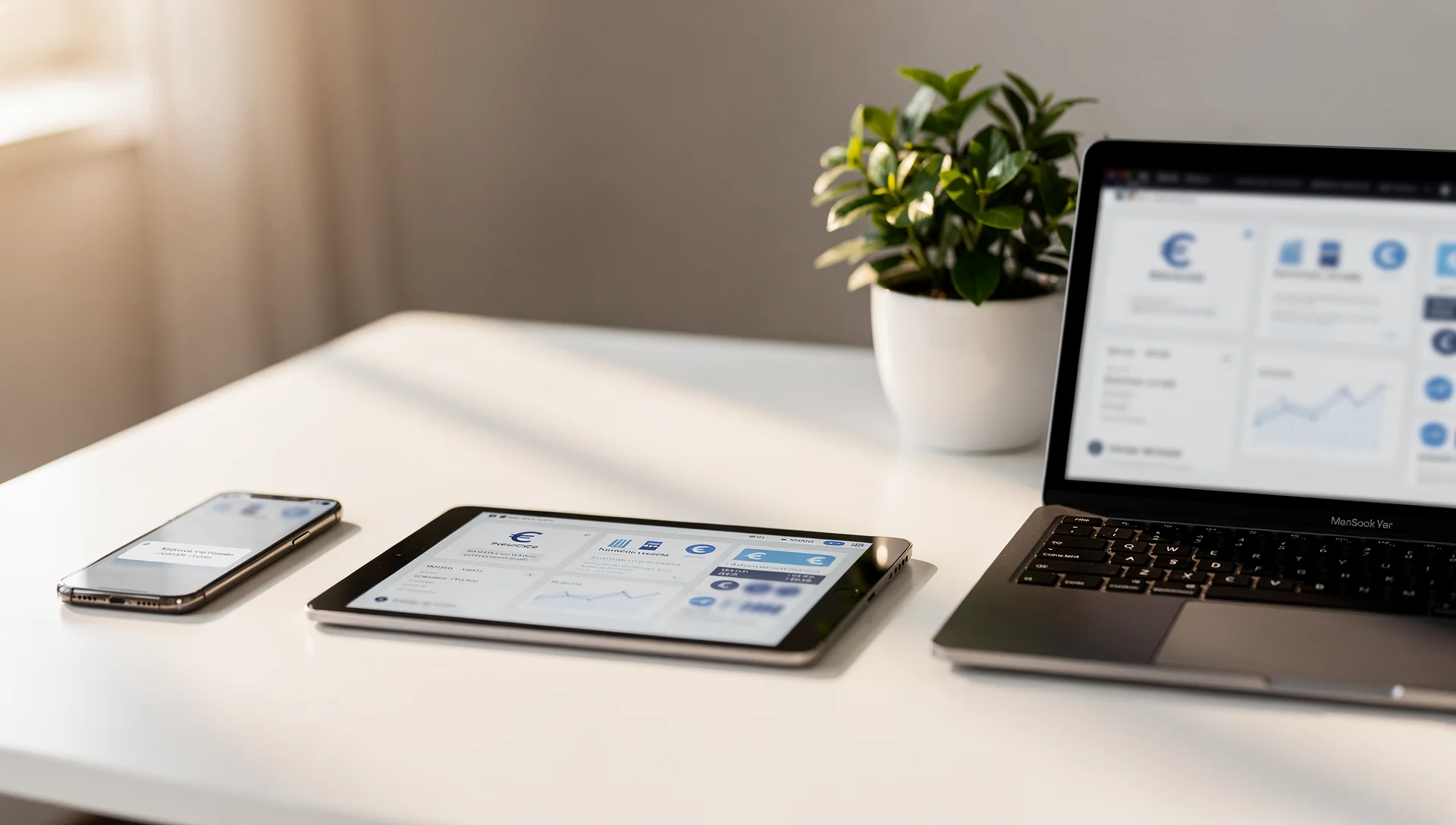 Fatturazione elettronica e computer con documento digitale